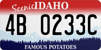 ID license plate 4B0233C