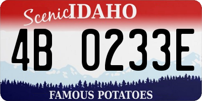 ID license plate 4B0233E