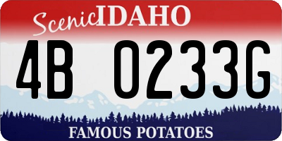 ID license plate 4B0233G