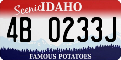 ID license plate 4B0233J