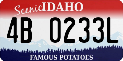 ID license plate 4B0233L