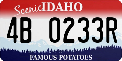 ID license plate 4B0233R