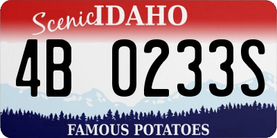 ID license plate 4B0233S