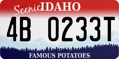 ID license plate 4B0233T