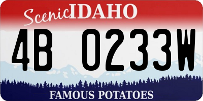 ID license plate 4B0233W