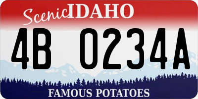 ID license plate 4B0234A