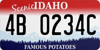 ID license plate 4B0234C