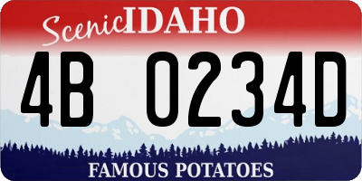 ID license plate 4B0234D
