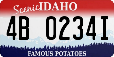 ID license plate 4B0234I