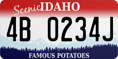 ID license plate 4B0234J