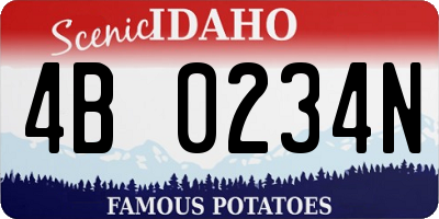 ID license plate 4B0234N
