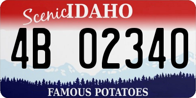 ID license plate 4B0234O