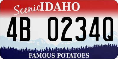 ID license plate 4B0234Q