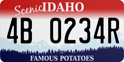 ID license plate 4B0234R