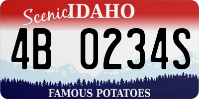 ID license plate 4B0234S