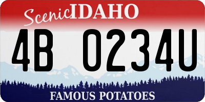 ID license plate 4B0234U
