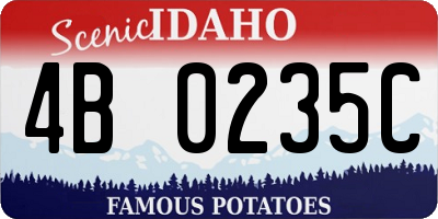 ID license plate 4B0235C