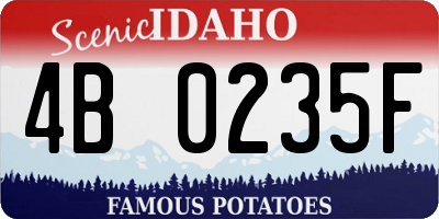 ID license plate 4B0235F
