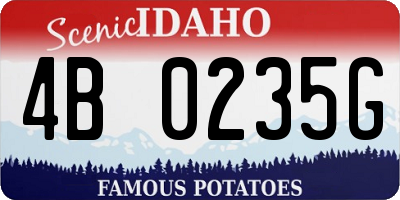 ID license plate 4B0235G