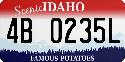 ID license plate 4B0235L