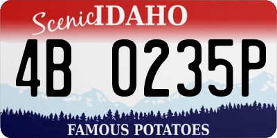 ID license plate 4B0235P
