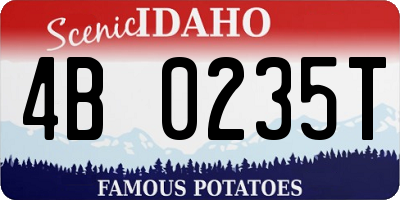 ID license plate 4B0235T