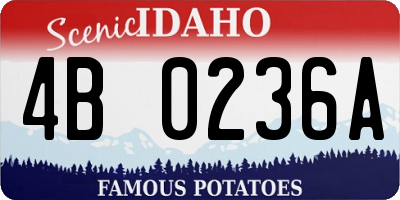 ID license plate 4B0236A