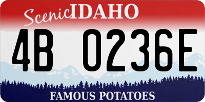 ID license plate 4B0236E