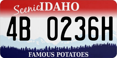 ID license plate 4B0236H