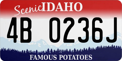 ID license plate 4B0236J