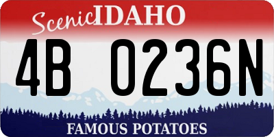 ID license plate 4B0236N