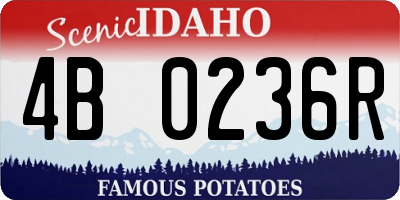 ID license plate 4B0236R