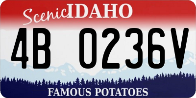 ID license plate 4B0236V