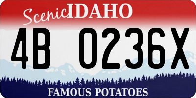 ID license plate 4B0236X