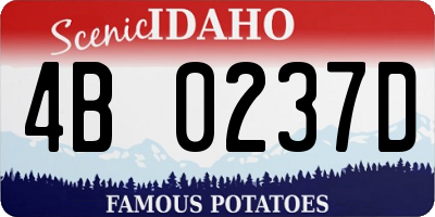 ID license plate 4B0237D
