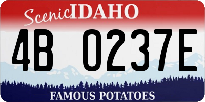 ID license plate 4B0237E