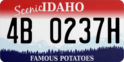 ID license plate 4B0237H
