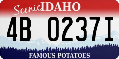 ID license plate 4B0237I