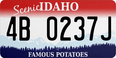 ID license plate 4B0237J