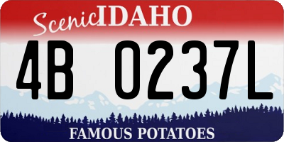 ID license plate 4B0237L