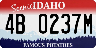 ID license plate 4B0237M