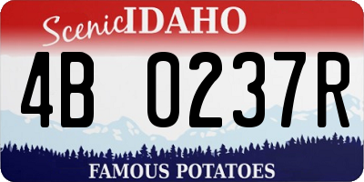 ID license plate 4B0237R