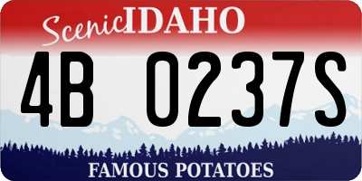 ID license plate 4B0237S