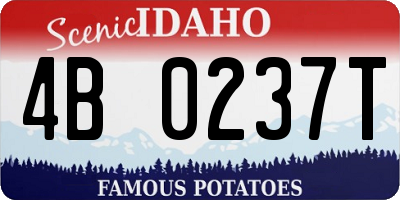 ID license plate 4B0237T