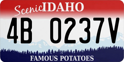 ID license plate 4B0237V