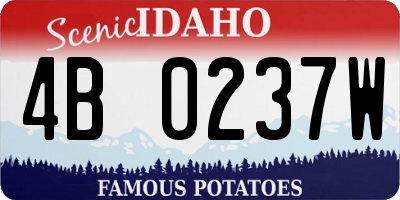 ID license plate 4B0237W