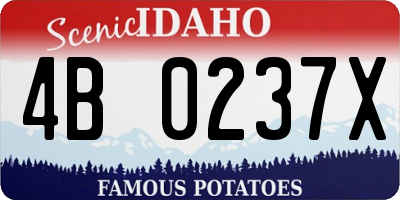 ID license plate 4B0237X