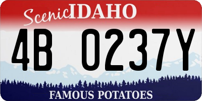 ID license plate 4B0237Y