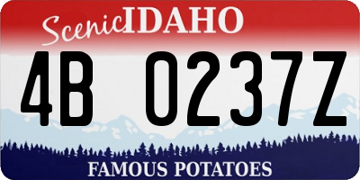 ID license plate 4B0237Z