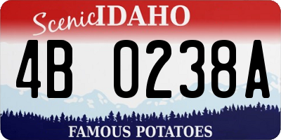 ID license plate 4B0238A